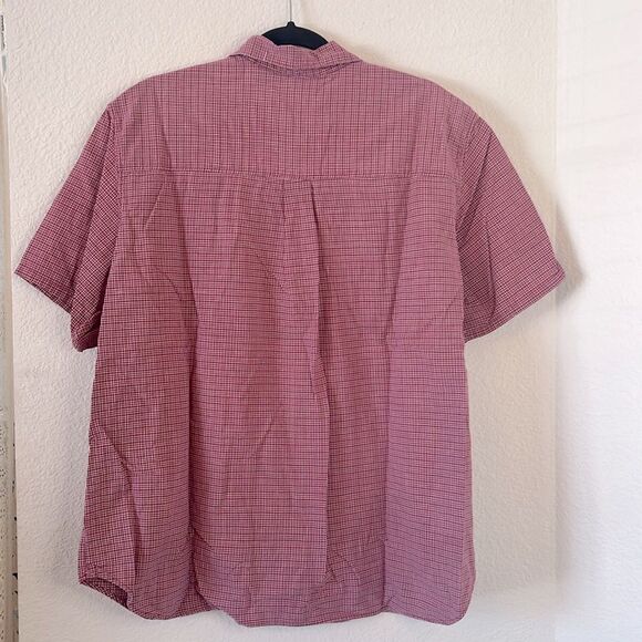 Sonoma Woman Jean Company Micro Check Red and White Short Sleeve Shirt ~ Size 2X - Picture 3 of 6